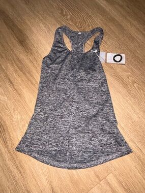 Women's active racerback tank top in a gray heathered pattern NWT ICTIVE
